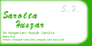 sarolta huszar business card