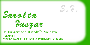 sarolta huszar business card